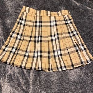 high waisted plaid skirt